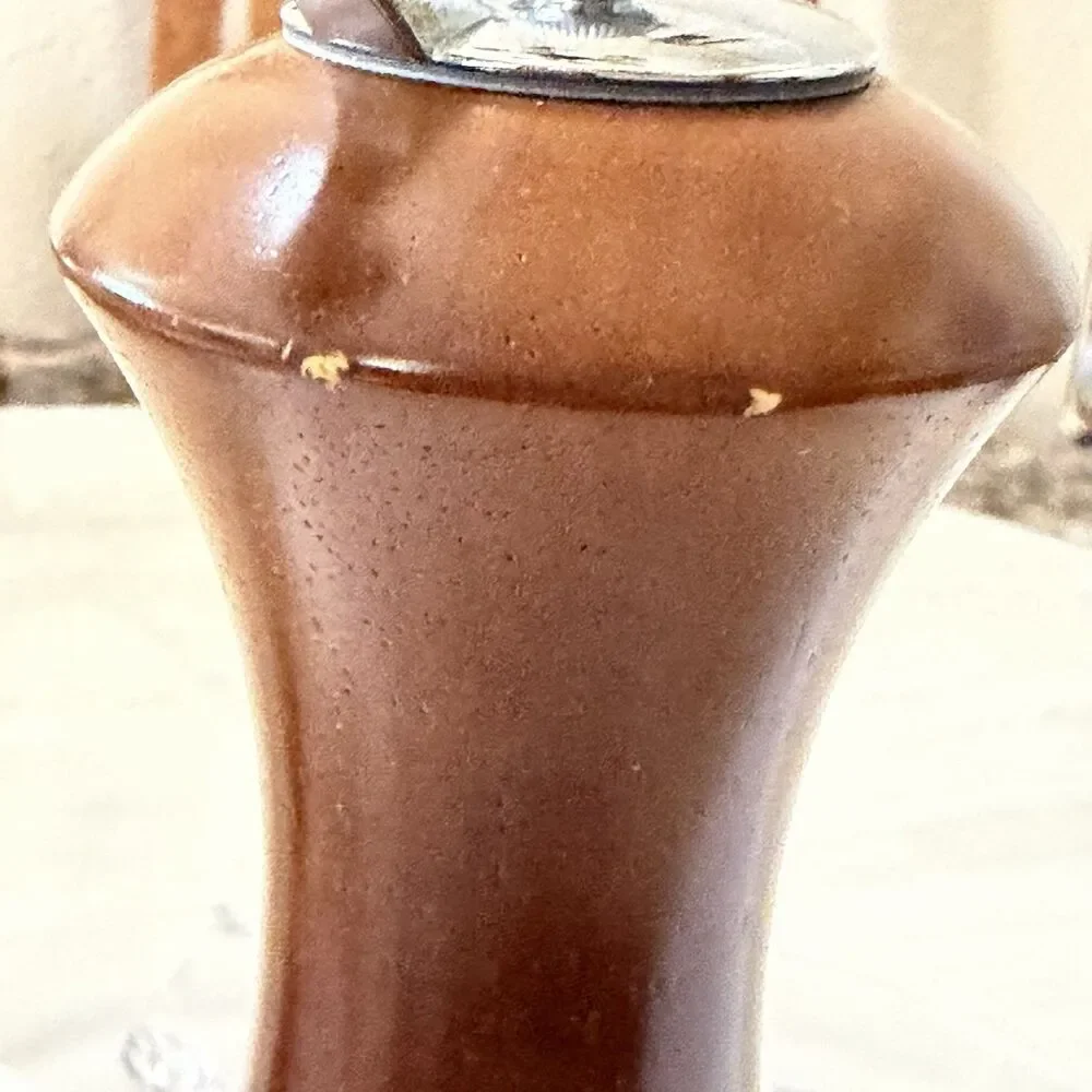 Vintage Olde Thompson 9” Wooden Pepper Mill Ceramic Grinder Crank Handle
